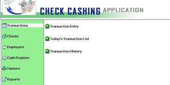 Check Cashing Application